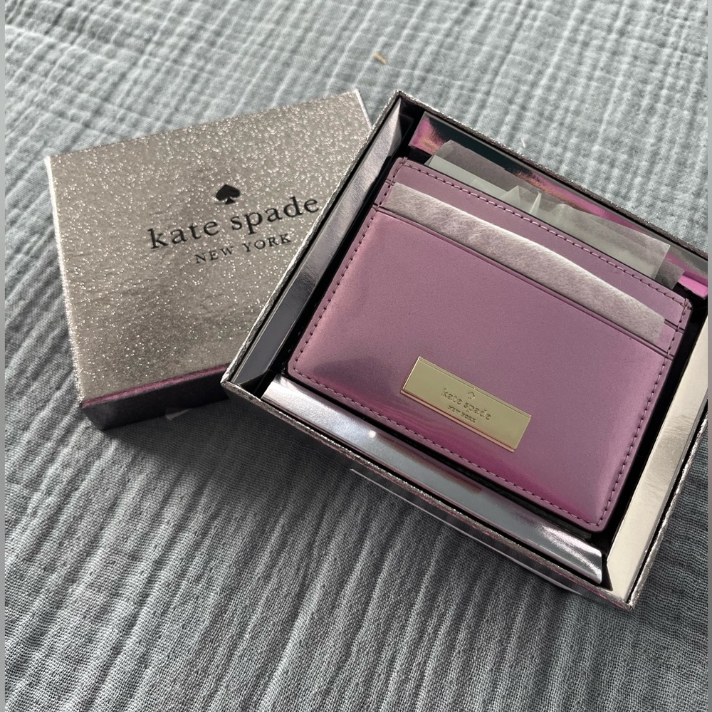 kate spade Quartz Pink Leather Card Holder